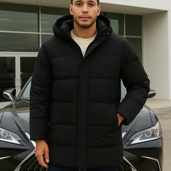 Lexus  Custom Black Puffer Jacket | Size XL - Picture 1 of 4